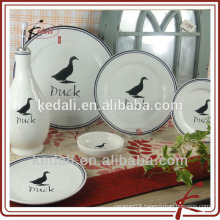 Round Ceramic Stoneware Dinnerware Plate Set